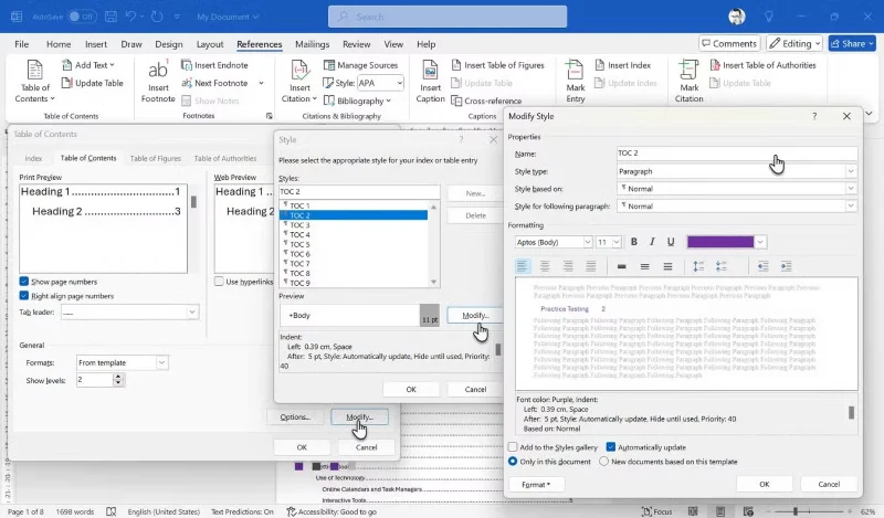 Hoe u uw Word-document laat opvallen met een mooie inhoudsopgave
