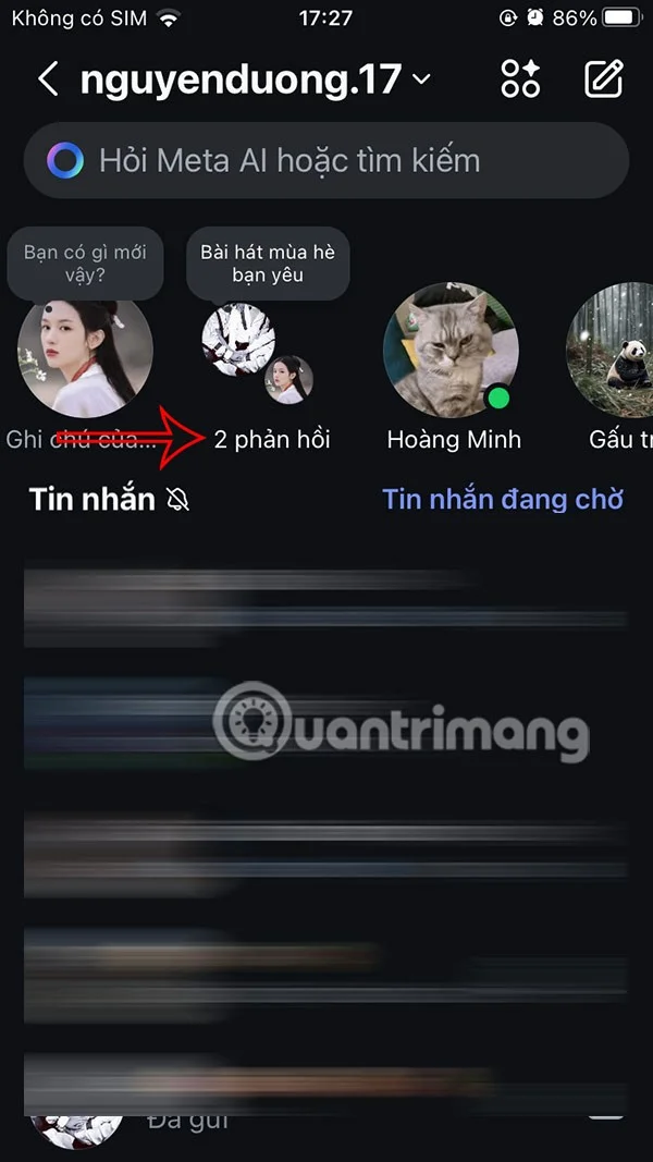 Como criar um bate-papo nas notas do Instagram