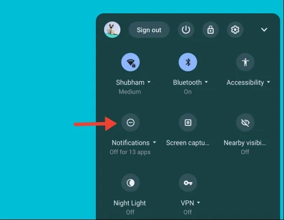 Como usar o recurso “Não perturbe” para desativar notificações no Chromebook