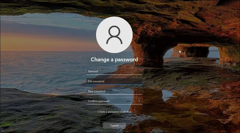 How to change account password in Windows 11