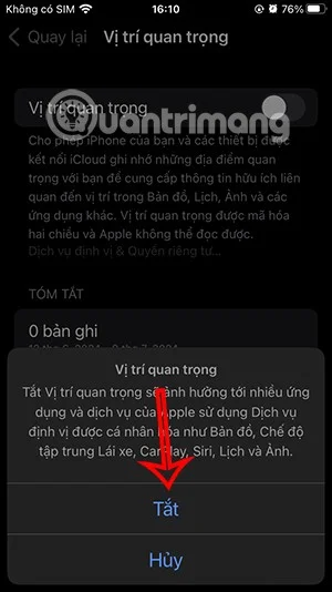 So löschen Sie wichtige Standortdaten auf dem iPhone
