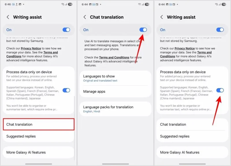 Cómo usar el Asistente de escritura con IA en Samsung