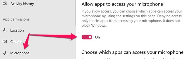 Fix microphone not working in Windows 10