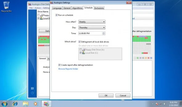 Desfragmentar unidades rápidamente en Windows 7