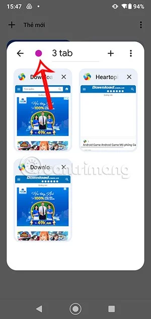 Cómo habilitar la agrupación de pestañas por color en Chrome Android
