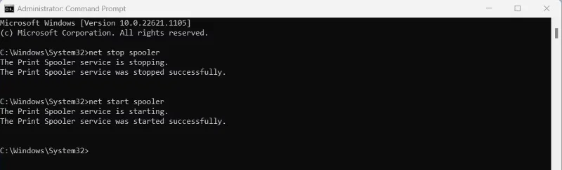 Bagaimana untuk memulakan semula perkhidmatan Print Spooler pada Windows