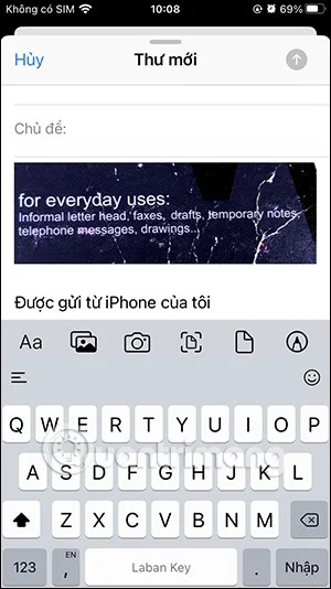 iPhone'da dosya ekleriyle e-posta gönderme talimatları