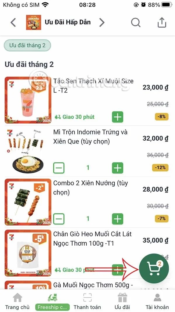 7-Eleven'da alışveriş talimatları