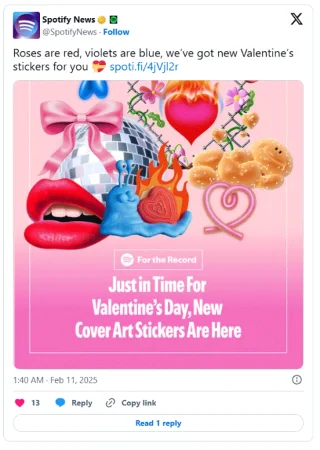 Personaliza tu lista de reproducción de San Valentín con la nueva herramienta de portadas de Spotify