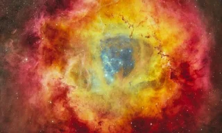 Vea la hermosa Nebulosa Roseta en todos sus vibrantes colores.