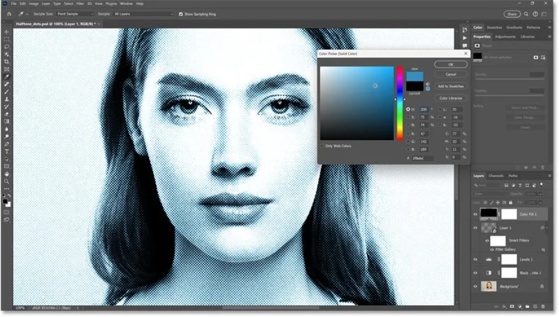 Hoe je een halftoonpatroon in Photoshop maakt