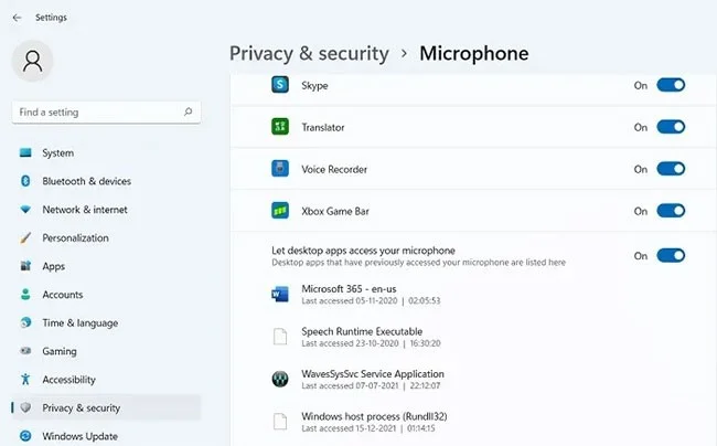 Fix microphone not working in Windows 10