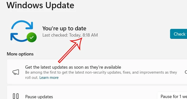 Instruções para ver a hora da última atualização do Windows