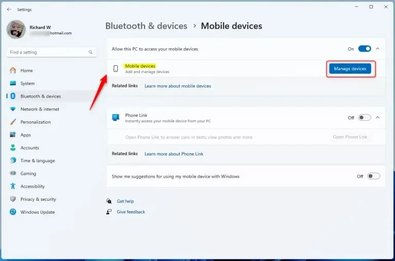How to enable or disable associated device names in Windows Share