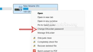 Instruções para alterar a senha do BitLocker no Windows 11