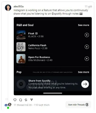 Spotify e Instagram se unen para desarrollar una función similar a MSN para compartir canciones en tiempo real