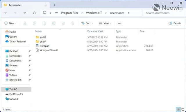 Cómo restaurar WordPad en Windows 11