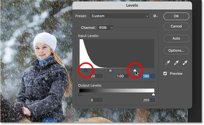 Cómo añadir nieve cayendo a fotos usando Photoshop