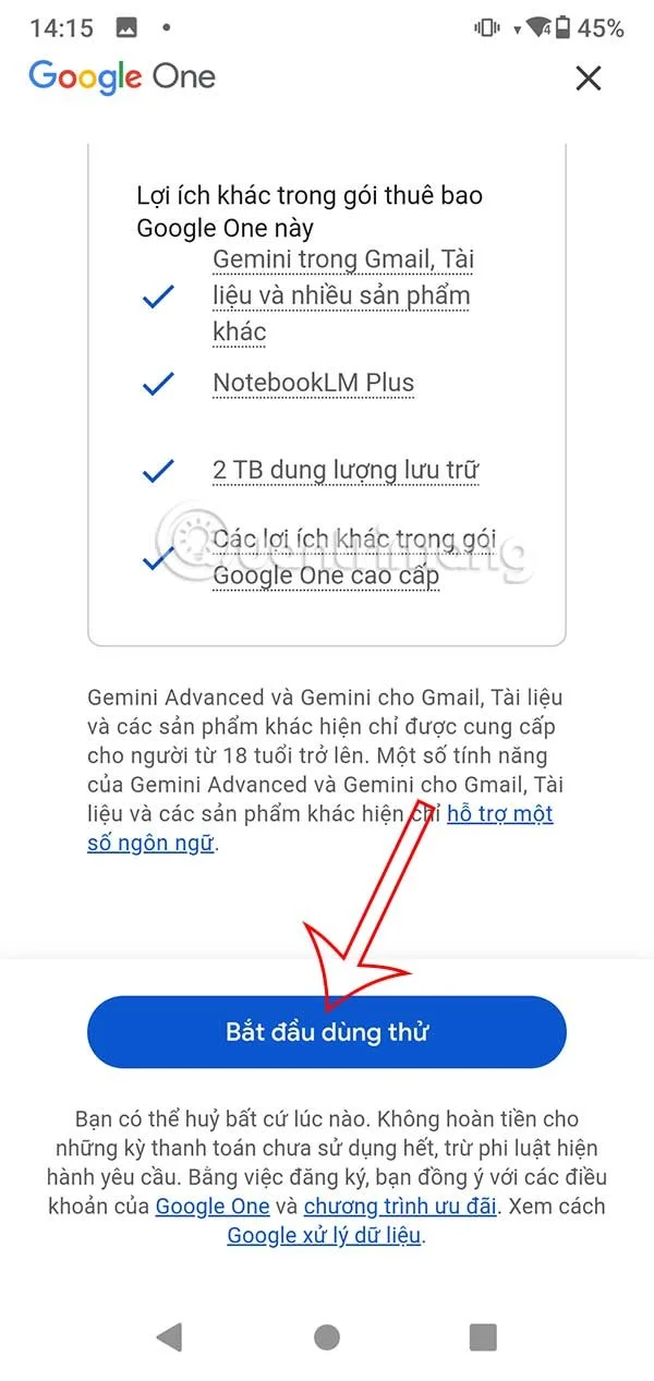 Google One AI Premium を1ヶ月間無料で登録する方法