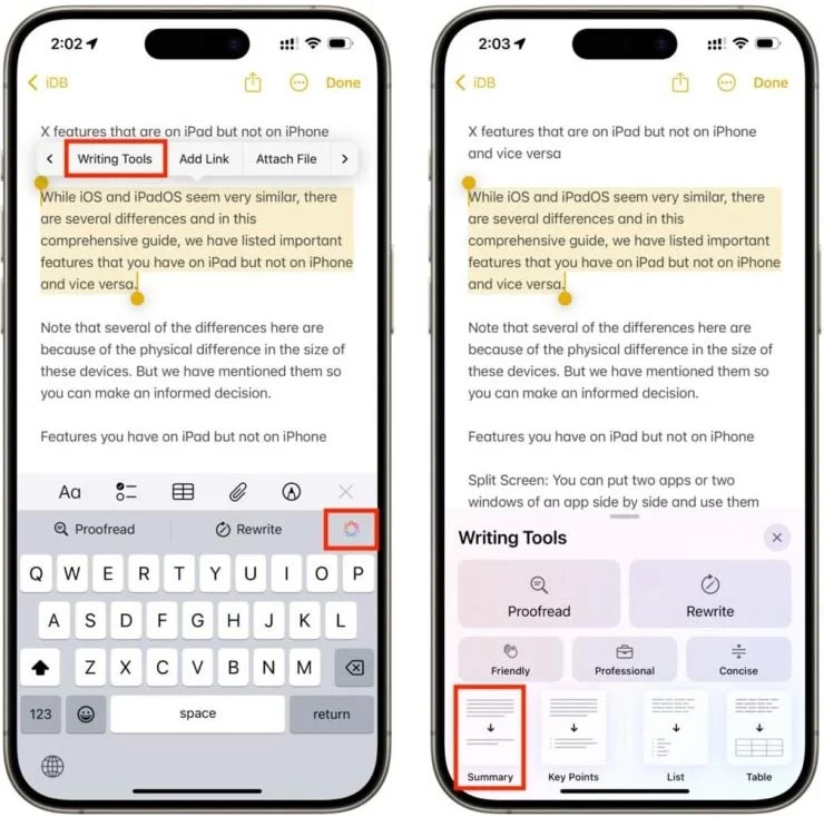 Cómo usar Apple Intelligence para resumir correos electrónicos, páginas web y texto