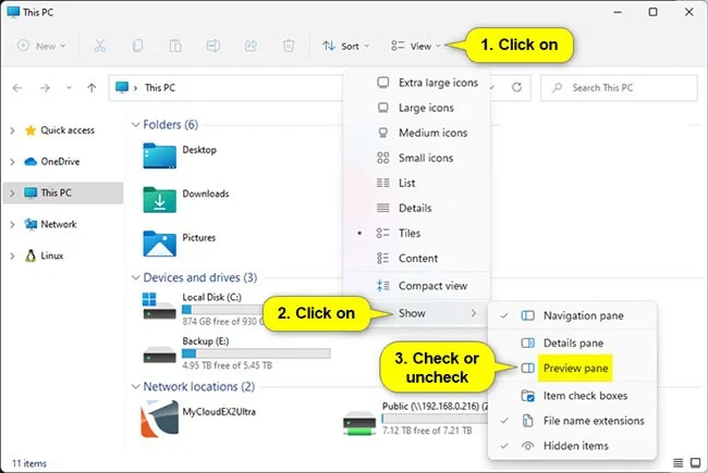 Cómo mostrar el panel de vista previa del Explorador de archivos en Windows 10/11