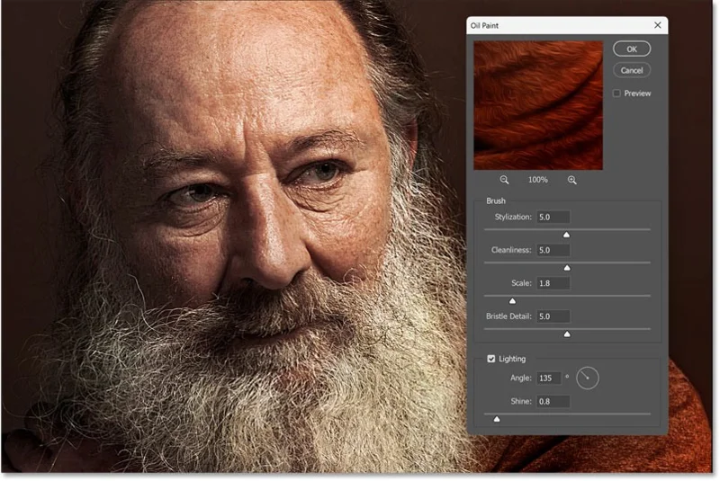 Hoe je het olieverffilter in Photoshop gebruikt om een ​​foto in een schilderij te veranderen