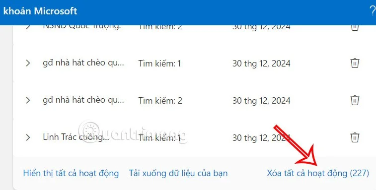 How to delete search history on Windows 11