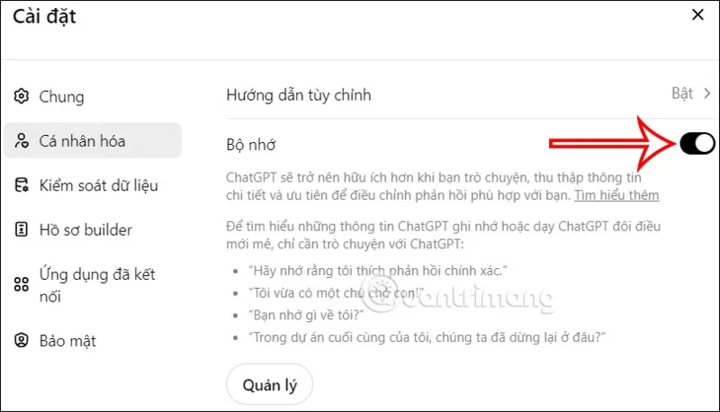 Instruções para desabilitar o armazenamento do ChatGPT