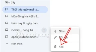 How to delete Google Gemini conversation