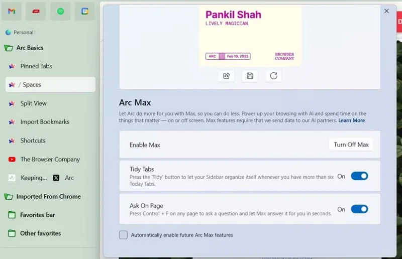 Razones para usar Arc Browser como navegador en lugar de Google Chrome