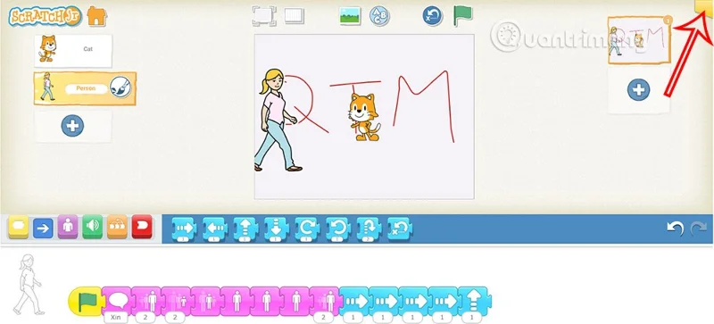 Instruções para adicionar personagens no ScratchJR