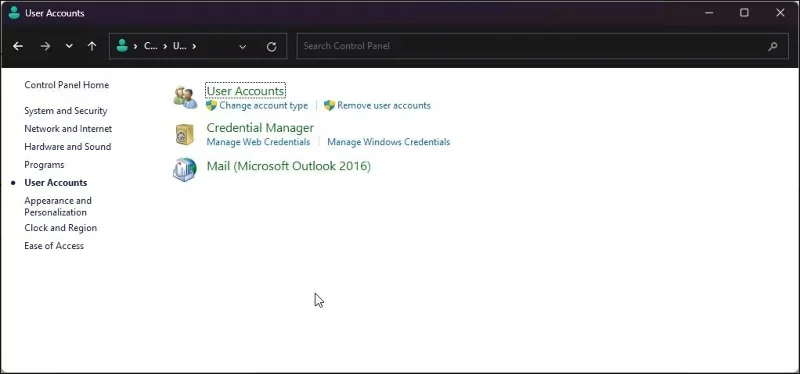 How to change account password in Windows 11