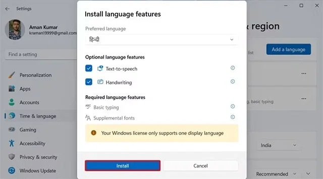 Bagaimana untuk menukar bahasa papan kekunci pada Windows 11