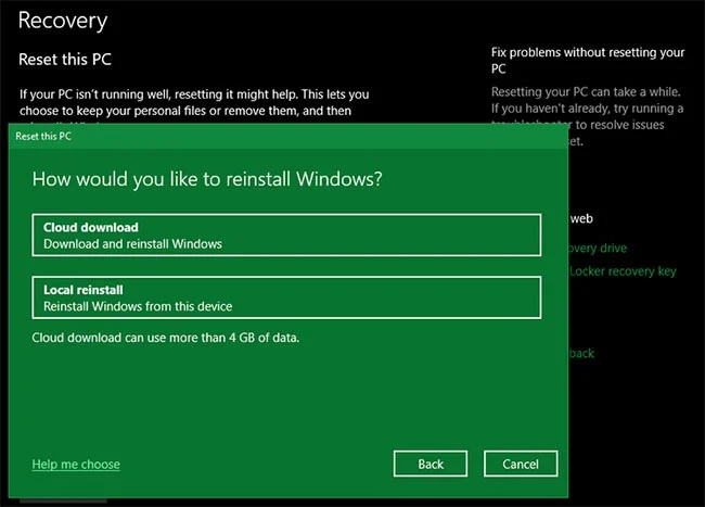 6 formas de restablecer una computadora Windows a su estado original