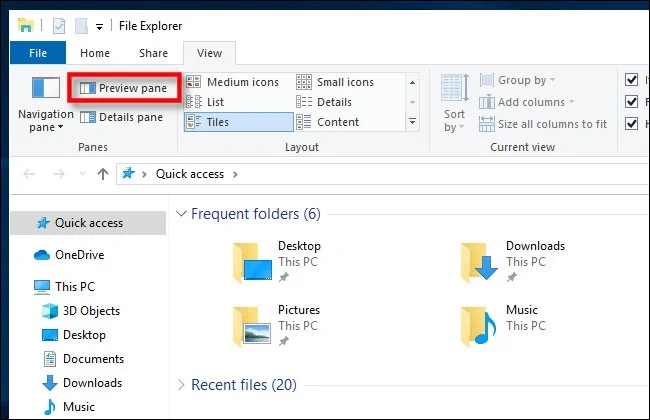 Cómo mostrar el panel de vista previa del Explorador de archivos en Windows 10/11