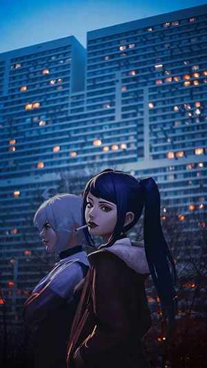 Anime-meisjesfoto's, Anime-meisjesfoto's van vele genres voor telefoons