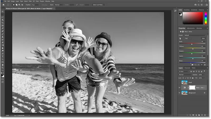 Cómo crear el efecto de imagen en imagen en Photoshop