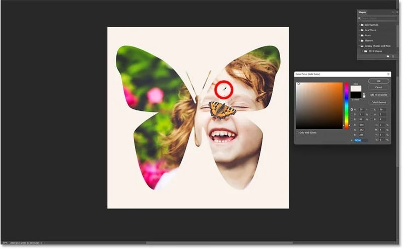 Een foto in een vorm invoegen in Photoshop