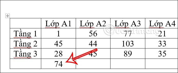 Instruções sobre como calcular somas no Word