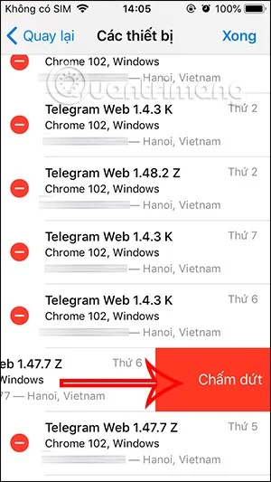 How to log out of Telegram account remotely