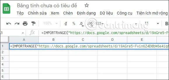 De IMPORTRANGE-functie gebruiken in Google Sheets