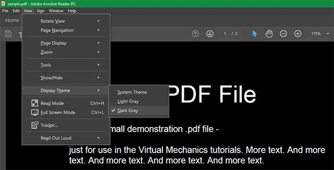 Cómo habilitar el modo oscuro de Adobe Reader