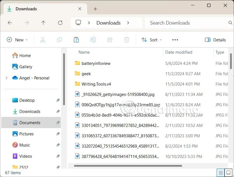 How to turn off file groups in Downloads Windows 11