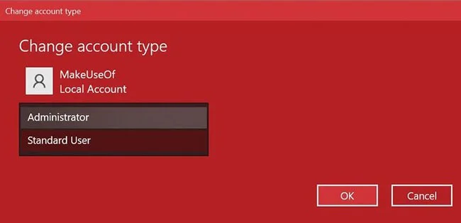 4 formas de cambiar el tipo de cuenta de usuario en Windows