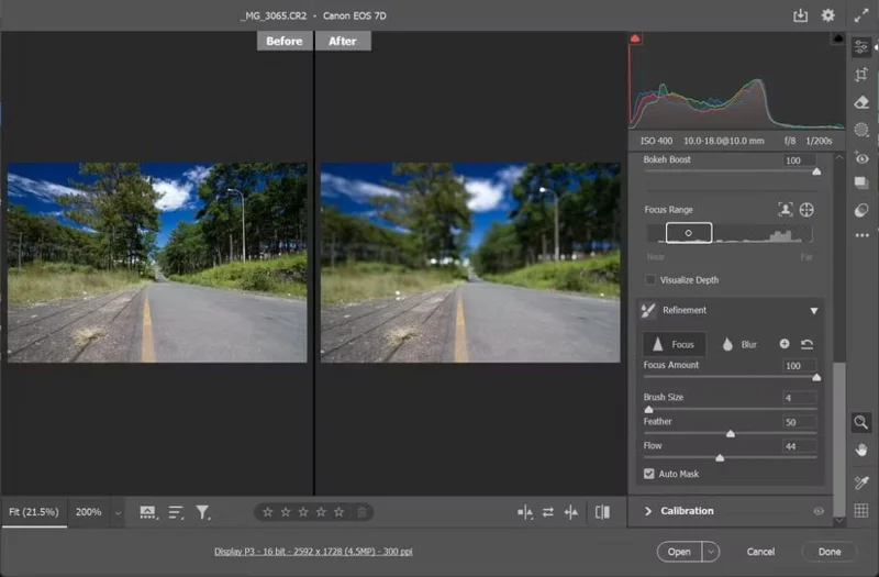 Why is Lens Blur a Photoshop tool used for artistic photo editing?