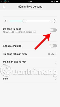 Arahan untuk melaraskan kecerahan skrin telefon Android