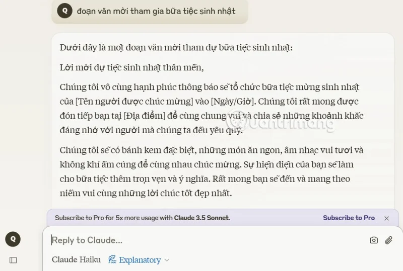 วิธีการเขียนข้อความที่มีสไตล์บน Claude AI