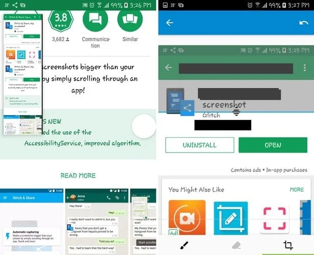 Tüm web sayfasını yakalamak için bir Android cihazın kayan ekran görüntüsünü alma talimatları
