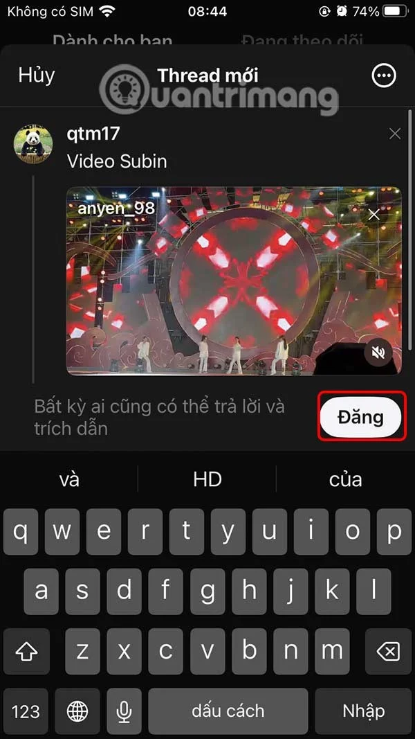 How to post photos and videos from other accounts on Threads