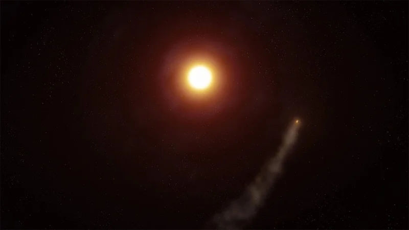 Astrónomos descubren un extraño 'cometa' con una cola de hasta 560.000 km de largo